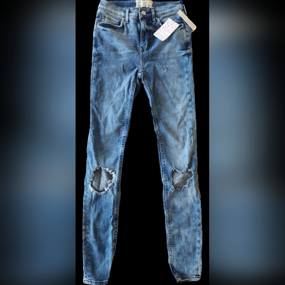 NWT ❗️ Free people turquoise jeans denim pants size 26